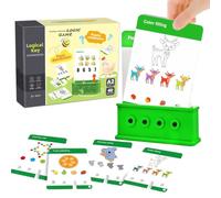 XKrmp Logic Key Educational Toy Set for Kid - Montessori Matching&Unlocking Game for Toddler 3-5 - Brain Development Thinking Puzzle - Fine Motor Skills Learning Activity (Stage2)