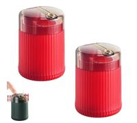 XKrmp Pop-Up Automatic Toothpick Dispenser, Hygienic Push Button Holder for Kitchen, Portable Toothpick Storage Box with Transparent Lid for Home Restaurant (Mixed-1)