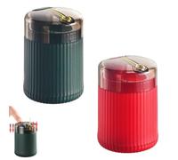 XKrmp Pop-Up Automatic Toothpick Dispenser, Hygienic Push Button Holder for Kitchen, Portable Toothpick Storage Box with Transparent Lid for Home Restaurant (Mixed-3)