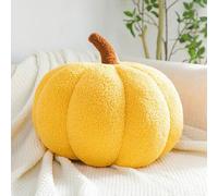XKrmp Pumpkin Pillows for Couch - Ultra-Plush Halloween & Fall Throw Pillows Decor, 3D Fluffy Jack O Lantern Pillow , Autumn Thanksgiving, Farmhouse Bedroom Decorations (#2,S)