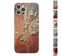 XKrmp Rusty Phone Case, Vintage Rust Look Industrial Iron Phone Case - Shockproof TPU Cover with Glossy Finish, for iPhone 16/15/14/13/12/11 Pro Max (#6,for Iphone 15)