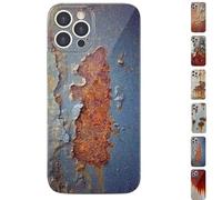 XKrmp Rusty Phone Case, Vintage Rust Look Industrial Iron Phone Case - Shockproof TPU Cover with Glossy Finish, for iPhone 16/15/14/13/12/11 Pro Max (#3,for Iphone 14 Pro)