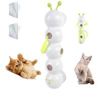 XKrmp Smart Whack-A-Worm Interactive Cat Toy - Automatic Motion Sensing Caterpillar Teaser with Suction Base - USB Rechargeable Electronic Enrichment for Solo Play (Interactive Cat Toy)