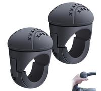 XKrmp Steering Wheel Knob with 360° Rotatable Steering Wheel Spinner Design, Universal Fit for Cars, Trucks, Boats, and Tractors, Anti-Slip Silicone Grip for Effortless Driving (Style#A,2Pcs)