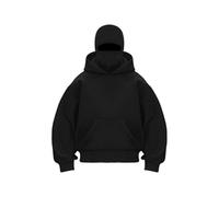 XKrmp Unisex Style Balaclava Hoodie, Fleece-Lined Hooded Sweatshirt , Zip Up Hoodie with Mask for Hip-Hop Fashion (E,Grand)