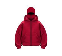 XKrmp Unisex Style Balaclava Hoodie, Fleece-Lined Hooded Sweatshirt , Zip Up Hoodie with Mask for Hip-Hop Fashion (G,Grand)