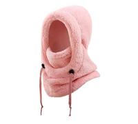 XKrmp Winter Hats for Kids Fleece Balaclava Ski Mask Adjustable Windproof Face Cover Thermal Neck Warmer for Boys Girls 3-12Y (Pink)