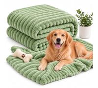 XKrmp Yellow Dog Blanket for Emotional Support, Soft Washable Pet Throw (Green,100 * 120cm)