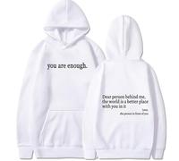 XKrmp You are Enough Unisex Hoodie, The Hope Hoodie, Oversized Aesthetic Graphic Sweatshirt Pullover Top, for Everyday Comfort (#2,3TG)