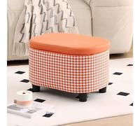 XKSJCDR Repose-Pieds De Loisirs avec Rangement Solution De Rangement Pratique, Disponible en Plusieurs Couleurs. Mousse Haute Résilience for Plus De Confort(Style 2 Orange)