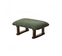 XKSJCDR Repose-Pieds en Bois Massif, Tabouret, Housse Amovible Et Lavable, Mousse Hautement Résistante Qui Ne S'aplatit Pas, Résistant À La Déformation(Dark Green)