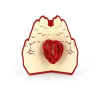 XKSOCT 1 Pièces Cartes de vœux Pop-up 3D avec des Ailes romantiques pour Anniversaire, Mariage, Thanksgiving, mère, épouse, Mari et Amants, Cadeau Fait Main sous Les Mains