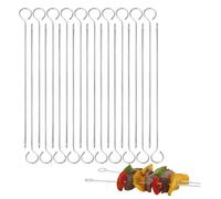 XKSOCT 20 pcs Brochettes de Barbecue en Acier Inoxydable de 20 cm, bâtons de Cocktail, Brochettes de Légumes Pics en Verre à Martini réutilisables