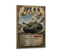 XKUGA JPz 4-5 - Impression sur toile militaire de chasseur de chars Champ de bataille de la Guerre froide - Décoration murale moderne pour famille, cave, salle de jeux, chambre de garçons et de filles