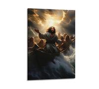 XKUGA Poster chrétien avec impression sur toile représentant les croyances religieuses de Jésus et la paix (30 x 45 cm)