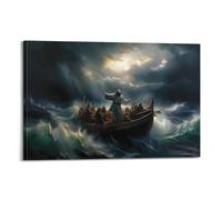 XKUGA Poster chrétien avec impression sur toile représentant les croyances religieuses de Jésus et la paix (60 x 90 cm)