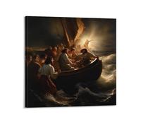 XKUGA Poster chrétien avec impression sur toile représentant les croyances religieuses de Jésus et la paix (70 x 70 cm)