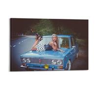XKUGA Poster de voiture russe Vaz 2101 - Impression sur toile moderne - Décoration murale idéale pour famille, cave, salle de jeux, chambre de garçons et de filles - 40 x 60 cm
