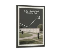 XKUGA Poster de voyage rétro sur toile représentant l'Allemagne de Berlin - Poster décoratif sur toile pour chambre à coucher - 30 x 45 cm