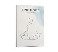 XKUGA Poster de yoga zen - Pose simple - Présence calme - Guérison - Méditation - Impression sur toile moderne - Décoration murale idéale pour famille, cave, salle de jeux, chambre de garçons et de