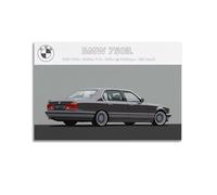 XKUGA Poster décoratif sur toile représentant une voiture de luxe allemande de 750il, style vintage, pour chambre à coucher, 50 x 75 cm
