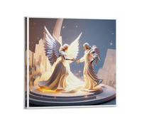 XKUGA Poster religieux Jésus-Christ Saint Esprit à venir - Impression sur toile - Décoration murale moderne pour chambre à coucher - 40 x 40 cm