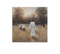 XKUGA Poster religion sur toile représentant le christianisme le Grand Jésus - Décoration murale moderne pour chambre à coucher - 30 x 30 cm