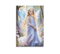 XKUGA Poster vintage ange beau petit ange dans la forêt - Impression sur toile - Décoration murale moderne pour chambre à coucher - 40 x 60 cm