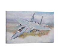 XKUGA Poster vintage d'avion militaire américain F-15C Eagle Fighter Avion - Poster décoratif sur toile - Affiches d'art moderne pour chambre à coucher (60 x 90 cm)