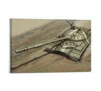 XKUGA Poster vintage de char lourd soviétique T-10M - Impression sur toile murale et image d'art moderne pour chambre à coucher - 40 x 60 cm