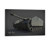 XKUGA Poster vintage de la Seconde Guerre mondiale sur toile avec motif de chasseur de chars Sturmgeschutz IV - Décoration murale moderne pour chambre à coucher - 60 x 90 cm