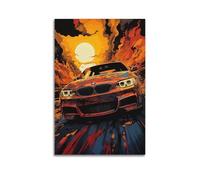 XKUGA Poster vintage de voiture de sport F80 M3 - Impression sur toile - Décoration murale moderne pour chambre à coucher - 40 x 60 cm