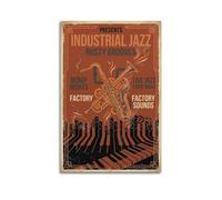 XKUGA Poster vintage - Impression sur toile - Musique jazz industrielle steampunk - Décoration murale moderne pour famille, cave, salle de jeux, chambre de garçons et de filles - 40 x 60 cm