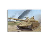 XKUGA Poster vintage T-62 ERA Soviet Main Char de combat décoratif sur toile Poster mural moderne pour chambre à coucher 40 x 60 cm