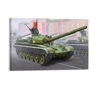 XKUGA Poster vintage T-72B de char de combat russe - Poster décoratif sur toile - Décoration murale moderne pour chambre à coucher - 50 x 75 cm