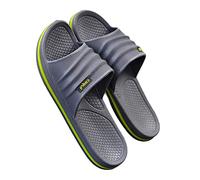 XKUN Sandales Homme Pantoufles pour Hommes Pantoufles De Salle De Bain Antidérapantes Ménage Summer Slipers Unisex Pantoufles D'Intérieur des Hommes-Grey,7.5