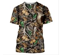 XKYDYF Hommes 3D Imprimé T-Shirts Chasse en Plein Air Camouflage T-Shirt Hommes 3D Imprimer Été Cool Militaire Tops Sport Camo Camp Gym T-Shirts Chemises Hommes Vêtements M