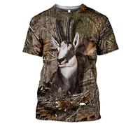 XKYDYF Hommes 3D Imprimé T-Shirts Été Décontracté Hommes T-Shirt Camouflage Chasse Animal Renard 3Dt-Shirt Mode Rue Femmes Pull À Manches Courtes Haut