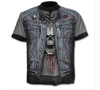 XKYDYF Hommes 3D Imprimé T-Shirts Moto T-Shirt Punk T-Shirt Chevalier Chemises 3D T-Shirt Hommes Casual Vintage Hip Hop D'Été T-Shirt Top Homme Vêtements L