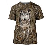 XKYDYF Hommes 3D Imprimé T-Shirts T-Shirt pour Hommes Summer Casuals Camouflage Animaux Chasse Lapin T-Shirt 3D Mode T-Shirt À Manches Courtes pour Femmes/Enfants