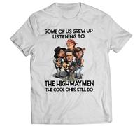 XKYYPOORWW Cartoon The Highwaymen T-Shirt Johnny Cash Waylon Jennings Willie Nelson KrisGreyL