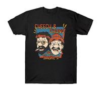 XKYYPOORWW Cheech and Chong Men's T-Shirt BlackXXL
