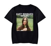 XKYYPOORWW Kacey Musgraves Deeper Well Ablum Short Sleeve TeeBlackL