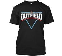 XKYYPOORWW Limited Popular The Outfield English Graphic Vintage Art Logo T-ShirtBlack3XL