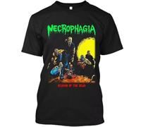 XKYYPOORWW Popular Necrophagia Season of The Dead American Music T-Shirt SizeBlackXXL