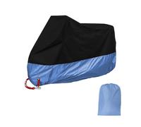 Xl - 190t Cubierta De La Motocicleta Toda La Temporada Protección Revestimiento De Plata Dureza Fuerte Anti-Uv Impermeable A Prueba De Polvo De La Cubierta Con Bolsa De Almacenamiento - Bleu