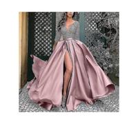 (XL,4)Dresses For Women Party Wedding Guest Elegant Spring Summer Lace Sequins Swing Sexy Skinny Tuxedo Slim Evening Maxi Dress