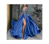 (XL,6)Dresses For Women Party Wedding Guest Elegant Spring Summer Lace Sequins Swing Sexy Skinny Tuxedo Slim Evening Maxi Dress