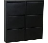 XL Armoire à chaussures Pisa New 6 abattants Métal Basculeur de chaussures Étagère à chaussures Armoire de rangement