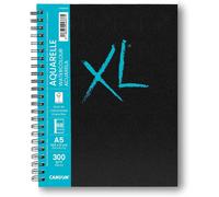 Xl Art Book - Carnet Spiralé 68 Pages - Papier Aquarelle - Grain Fin - 14,8 X 21 Cm - 300g/M² - Blanc